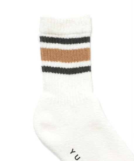 '- YUQRI - puff pile short crew line  brown / women